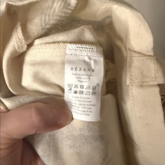 Sezane Limited Edition Tropical Jungle Architecture Canvas Tote Bag - Picture 6 of 6